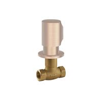 Llave de paso empotrada con rosca hembra 12 con acabado oro rosa mate 24K TRES