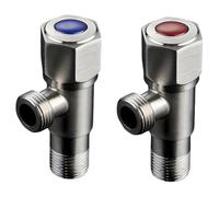 Llave De Paso Válvula De Agua Fría Y Caliente De Acero Inoxidable Para Baño Lavadora Fregona Fregadero Uso Doméstico Ruedas Hexagonales G1/2