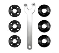 Llave de placa de presión de acero al carbono resistente 5/8-11 con tres tuercas de brida internas y tres externas para modelos 9029 9069 9016db Kit de herramientas de cambio de disco de molienda (A)