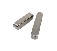 Llave de pluma de extremo redondo, acero inoxidable 304, tipo rectángulo, cuadrado, extremo redondo, paralelo, posición de llave plana, pasador de espiga(55mm,3x3mm)