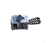Llave de práctica de código de doble polo, transmisor CW de 95 x 30 x 55 mm en metal y acrílico con conectores duales de 3,5 mm, hélices de acero inoxidable reemplazables de viaje para aprendizaje de