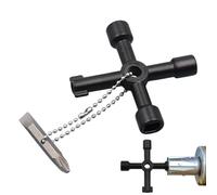 Llave de puerta de bolsillo - Llave de herramientas marinas multifunción | Llave cruzada llave de puerta portátil, diseño compacto para válvula de medidor de agua, caja eléctrica, gabinete