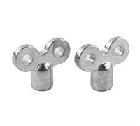 Llave de radiador de aleación de zinc para válvulas de calefacción estándar con enchufe cuadrado de 5 x 5 mm para una fácil liberación de aire (C)
