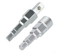 Llave de radiador escalonada de 10-21 mm para mango de trinquete de /2 pulgadas, juego de llaves de vaso de acero al carbono con acabado plateado, compatible con la mayoría de válvulas de radiador