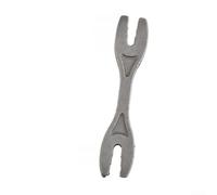 Llave de radios 6 en 1 para servicio de ruedas de motocicleta con diseño de mandíbula abierta de doble extremo que cubre roscas de radios de 4,4 mm, 5,0 mm, 5,4 mm, 5,7 mm, 6,0 mm y 6,6 mm