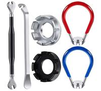 Llave de radios de bicicletas Herramienta de ajuste de radios de bicicleta portátil Herramienta de reparación de llantas de bicicletas Palancas de neumáticos Tensor de pezones Centrado de ruedas de de