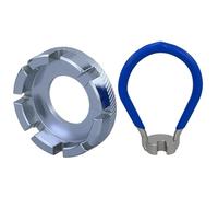 Llave de radios para bicicleta, 6 tamaños, 10-15 gaug, herramienta de apriete, para reparación de radios de bicicleta, reparación de radios de bicicleta, con 1 llave azul