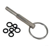 Llave de reparación para cafetera con 6 anillos de silicona | Acero inoxidable 316, cabeza ovalada magnética, 6,1 cm compacta, apta para Capresso para Krups para Franke para Aeg