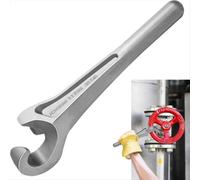 Llave de rueda de válvula de un solo extremo de 1-3/8 in, ruedas manuales de aluminio, herramienta de apertura y cierre de 13-5/8 in, protector
