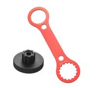 Llave de soporte inferior de bicicleta de aleación de aluminio para reparación de ciclismo, herramienta de mantenimiento de bielas con agarre de goma para bicicletas