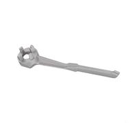 Llave de tambor para abridor de tapa de tambor de aceite, herramienta de llave de tapón de aluminio para abrir barriles de 55 galones, ligera y duradera, color plateado