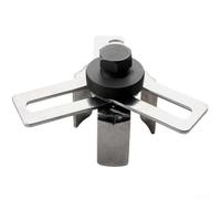 Llave de tanque de tres garras, llave ajustable de 75 a 160 mm para extracción de tapa de gas de coche, herramienta de acero cromado con destornillador hexagonal de 22 mm