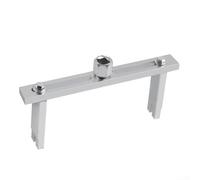 Llave de tapa de tanque ajustable, herramienta de acero de 1 pieza con pies rectos y doblados para extracción de tapa de combustible y bomba, mango ergonómico, tornillo de mariposa de liberación