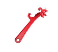 Llave de tapón 3 en 1 y herramienta de abridor de cubos para tambores de 5 a 55 galones, removedor de tapa de tambor de aleación de aluminio con agarre antideslizante, rojo (A)