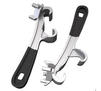 Llave de tapón de aluminio 3 en 1 para tambores de acero de 10 a 55 galones y latas de plástico de 5 galones, abridor de tapa, llave, elevador de tambor, herramienta ergonómica negra