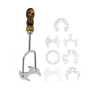 Llave de tornillo para fregadero y grifo, herramienta de instalación y reparación multifuncional con 7 accesorios intercambiables, llave de apriete para grifo de lavabo, para casa, casa de campo