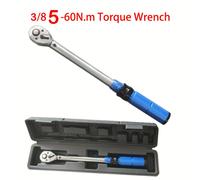 Llave de Torque 5-60 N.m, Conducción Cuadrada de 3/8 Pulgadas, Precisión ±3%, Herramienta Profesional para Bicicletas y Automóviles