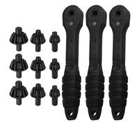 Llave de trinquete 2 en 1, llave de portabrocas de doble cabeza, herramienta de repuesto para apriete de energía eléctrica, accesorios de energía eléctrica