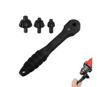 Llave de trinquete 2 en 1 para portabrocas, llave de trinquete 2 en 1 para portabrocas, herramienta universal de repuesto para mandriles de doble cabezal, ideal para taladros eléctricos (1pcs)