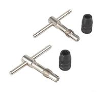 Llave de trinquete ajustable con mango en T para rosca de tornillo de máquina, diseñada para un fácil funcionamiento y uso a largo plazo (2 unidades de 3 a 6 mm)