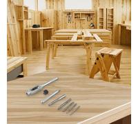 Llave de trinquete ajustable para M12, juego de herramientas de roscado manual de acero con grifos de acero de alta velocidad 4241, mango antideslizante para aluminio y (juego de 6 piezas)