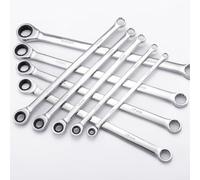 Llave de trinquete con configuración de doble cabeza, acoplamiento de 72 dientes y longitud extendida para tareas mecánicas (16 mm)