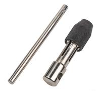 Llave de trinquete con mango en T, soporte de grifo de rosca para M3-M8, herramienta de roscado manual de acero al cromo vanadio, huecos estrechos (M6-M12)