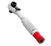Llave de trinquete con mango moleteado de doble color con diseño de perfil bajo para una extracción eficiente de pernos en áreas confinadas de la bahía del motor, plata (B)