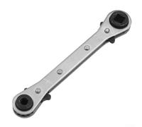Llave de trinquete cuadrada de doble cabeza para equipos de refrigeración con aberturas de /10.2 cm, 3/20.3 cm, 5/40.6 cm, 3/40.6 cm para HVAC y (A)