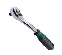 Llave de trinquete de 1/4 pulgadas, herramienta de enchufe de torsión de liberación rápida de 72 dientes con mango de goma antideslizante para reparación de automóviles y espacios reducidos