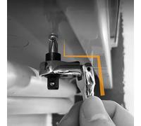 Llave de trinquete de 6 pulgadas y 1/4 pulgadas con junta giratoria y trinquete de 72 dientes para aplicaciones de baja distancia y trabajo de precisión (B)