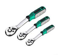 Llave de trinquete de 72 dientes de 1/4 3/8 1/2 pulgadas, herramienta de enchufe reversible de liberación rápida con mango orientado al usuario y agujero para colgar para reparación de garaje en el