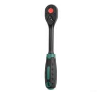 Llave de trinquete de 72 dientes, llave de vaso reversible de 1/4 3/8 1/2 con botón de liberación rápida para reparación automotriz de baja distancia (C)