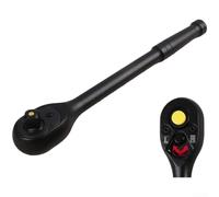 Llave de trinquete de acero al cromo vanadio de 72 dientes con botón de liberación rápida 3/8 Drive para espacios reducidos en tareas de mantenimiento de vehículos comerciales (negro)