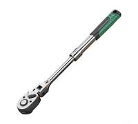 Llave de trinquete de cabeza ajustable con cabezal giratorio flexible de 180 grados y cambio rápido de enchufe de un botón para espacios reducidos y uso pesado (1/4)