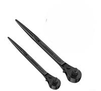 Llave de trinquete de doble cabeza, acero al cromo vanadio alto par reversible herramienta de enchufe ajustable 1/2-3/8 pulgadas negro (1/2-3/8)