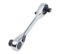 Llave de trinquete de doble extremo de 1/4 pulgadas, herramienta de enchufe de acero al cromo vanadio con mecanismo de 72 dientes, liberación rápida reversible para tuercas y pernos difíciles de