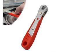 Llave de trinquete de liberación rápida de 110 mm con accionamiento hexagonal de 6,35 mm, acero galvanizado y mango ABS, ajustable bidireccional para el hogar, automoción, motocicleta