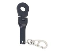 Llave de trinquete de metal giratoria de 180 grados, llave ajustable plegable para coche, accesorios de afinación automática, herramienta de llavero