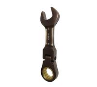 Llave de trinquete de metal, llave de trinquete, herramienta de extremo abierto, doble cabeza, engranajes en miniatura, trinquete