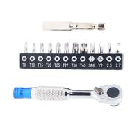 Llave de trinquete en miniatura de 72 dientes con soporte de brocas para reparación de bicicletas y proyectos de bricolaje, herramienta compacta de aleación de acero, herramienta de mantenimiento de