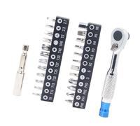 Llave de trinquete en miniatura de 72 dientes con soporte de brocas para reparación de bicicletas y proyectos de bricolaje, herramienta compacta de aleación de acero, herramienta de mantenimiento de