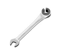 Llave de trinquete ergonómica profesional de acceso al tubo de aceite de 8 a 19 mm con extremo abierto para servicio de línea de freno automotriz, herramienta de mango de doble cabeza