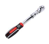 Llave de trinquete extensible 72t Cabezal flexible, trinquete de longitud ajustable de 1/4 pulgadas con 180 grados de liberación rápida CR Mo Steel TPR GRIP