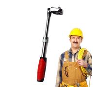 Llave de trinquete extensible, llave telescópica ajustable, llave de vaso bidireccional, kit de herramientas de reparación de acero al carbono multiusos, llave telescópica con cabezales de transmisión