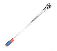 Llave de trinquete extra larga de 72 dientes con accionamiento de 1/2 pulgada y mango telescópico para tareas de reparación automotriz resistentes en espacios reducidos con construcción de acero CR-V