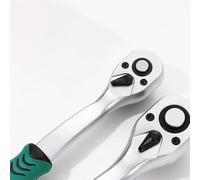 Llave de trinquete giratoria con accionamiento de 72 dientes, función reversible, mecanismo de liberación rápida, tamaños de enchufe de 1/4, 3/8, 1/2 pulgadas para trabajos mecánicos (A)