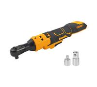 Llave de trinquete inalámbrica compatible DeWalt, kit de trinquete eléctrico de 3/8", 80 Nm, 280 rpm, llave de trinquete dinamométrica con iluminación LED para reparación de automóviles y bicicletas