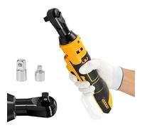 Llave de trinquete inalámbrica de 3/8 pulgadas para Dewalt 18/20 V, herramienta eléctrica, control de velocidad variable con luz LED, adaptador de 1/2 pulgada 1/4 pulgadas, 280 RPM, 80 N.m