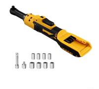 Llave de trinquete inalámbrica de alto par para Dewalt 18V, cuenta con kit completo de accesorios para varios trabajos y uso práctico (amarillo)